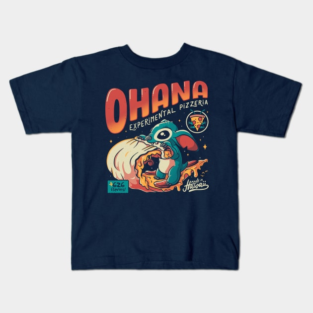 Ohana Pizzeria Kids T-Shirt by eduely